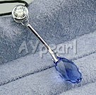 925 silver sea blue austrian crystal pendant necklace under $ 15