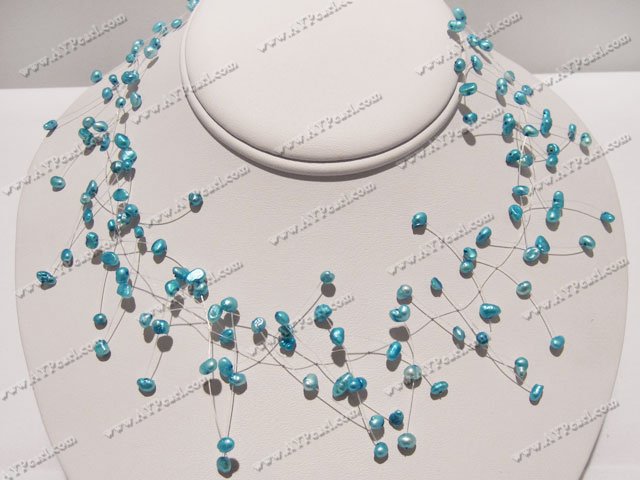3-4mm fashion pearl bridal necklace