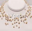 3-4mm fantastic pearl bridal necklace with lobster clasp