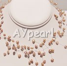 3-4mm fantastic pearl bridal necklace with lobster clasp