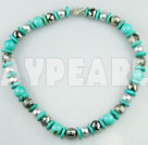 17.5 inches new style turquoise manmade crystal tibet silver necklace under $ 15