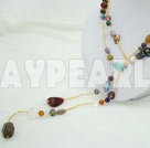 kryształ agat shellnecklace