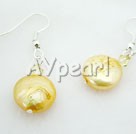 austrian crystal and coin pearl earrings