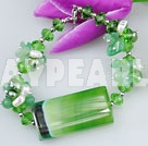 Discount pulseira de pérolas de cristal de ágata