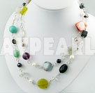 Discount colar de cristal multi-pedra