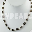 pearl crystal beaded necklace