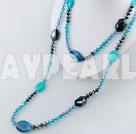 Discount crystal agate turquoise necklace