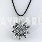 tibet silver flower pendant necklace