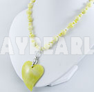 Discount lemon stone heart necklace
