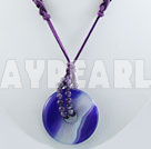 purple agate pendant