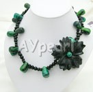 black stone and phoenix stone necklace