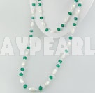 pearl crystal acrylic necklace