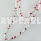 crystal pearl acrylic necklace