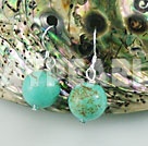 14mm turquoise ball earrings