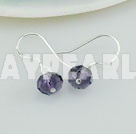 8mm crystal ball earrings