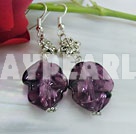 crystal colored glaze earrings