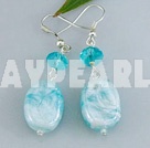 crystal colored glaze earrings
