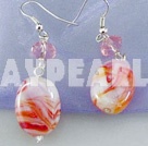 crystal colored glaze fashion earrings