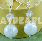 crystal colored glaze ball earrings