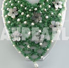 pearl aventurine black lip shell necklace