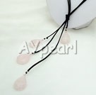 17.5 inches charm ing fashion rose quartz necklace