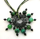 Discount black stone and phoenix stone necklace