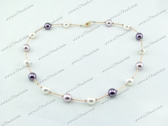 10mm seashell beads necklace
