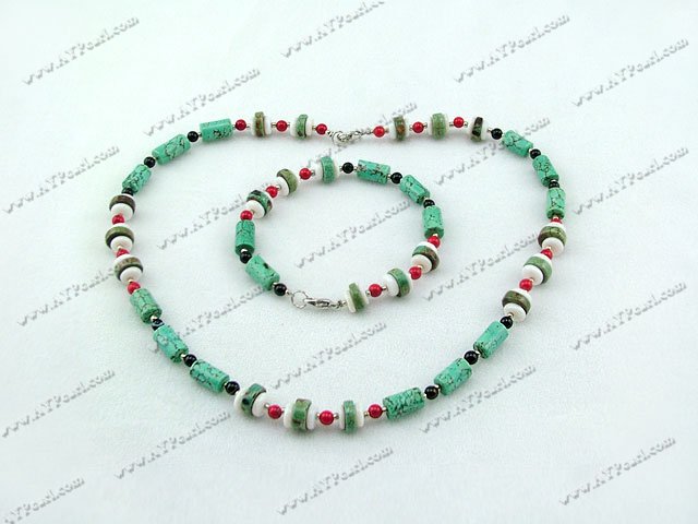turquoise and shell and alaqueca sets