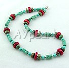 coral and turquoise necklace