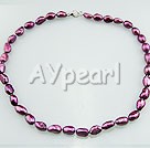 dyed pearl necklace