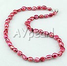 dyed pearl necklace