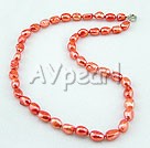 dyed pearl necklace
