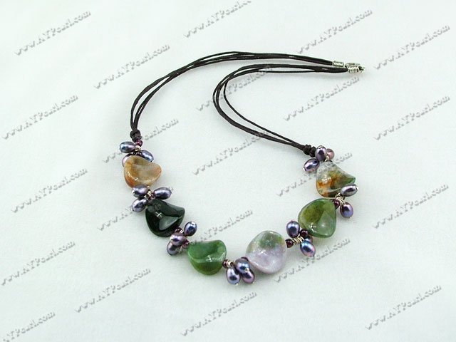 garnet and indian agate necklace