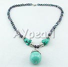 black pearl and turquoise necklace