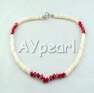 coral and shell necklace