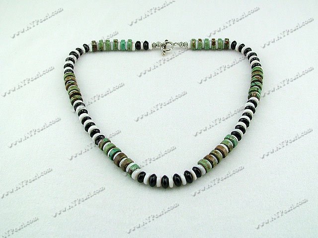 shell and agate and turquoise necklace