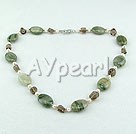 pearl crystal and unakite necklace