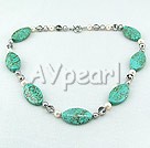pearl crystal and turquoise necklace