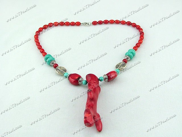 coral and turquoise necklace