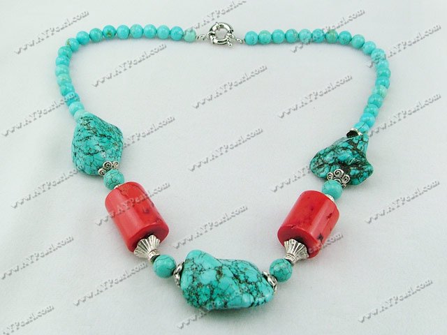 coral and turquoise necklace
