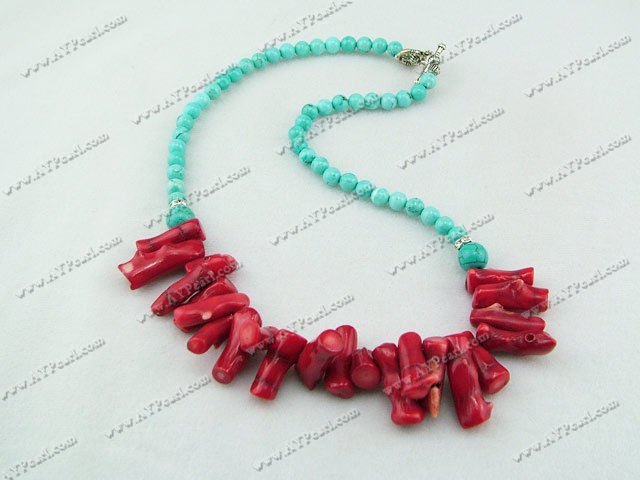 coral and turquoise necklace