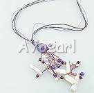 pearl and amethyst and garnet necklace