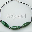 black pearl and agate necklace