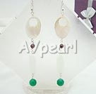 agate and shell earrings