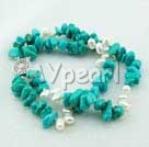 white pearl and turquoise bracelet