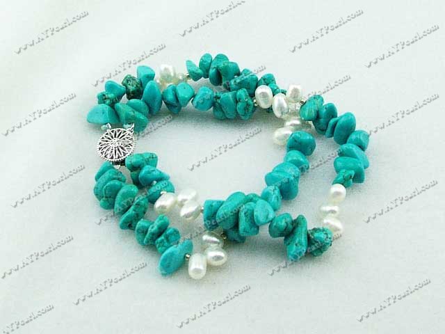 pearl and turquoise bracelet