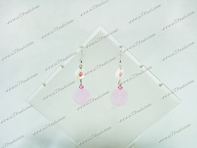 austrian crystal and shell earrings
