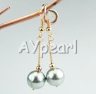 8mm seashell beads earrings