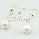 9-10mm white pearl earrings