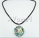 Discount abalone shell with flower pendent